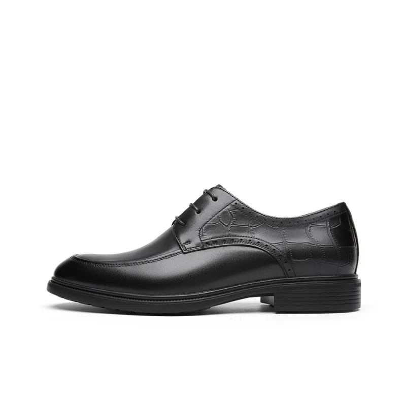 CROWN Dress Shoes Men Low Top Black-0