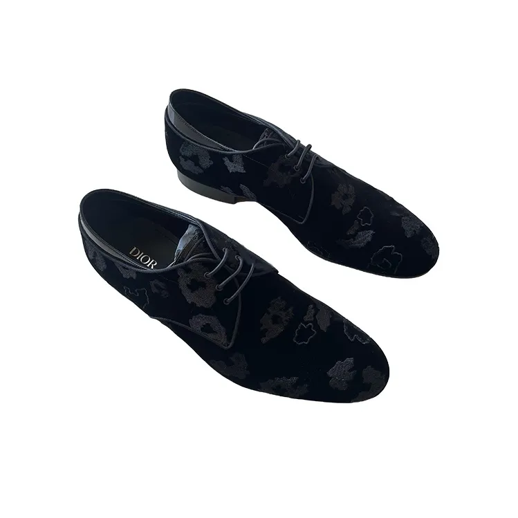 DIOR Dress Shoes Men Low-Top Black-2