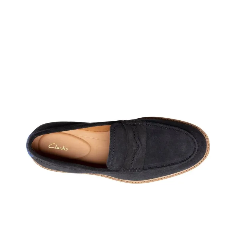 Clarks Casual Leather Shoes Men's Marine Blue-2