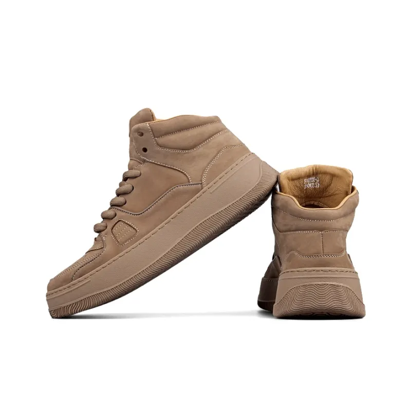 LOHAN·SIR High Top Casual Shoes Men's Brown-2