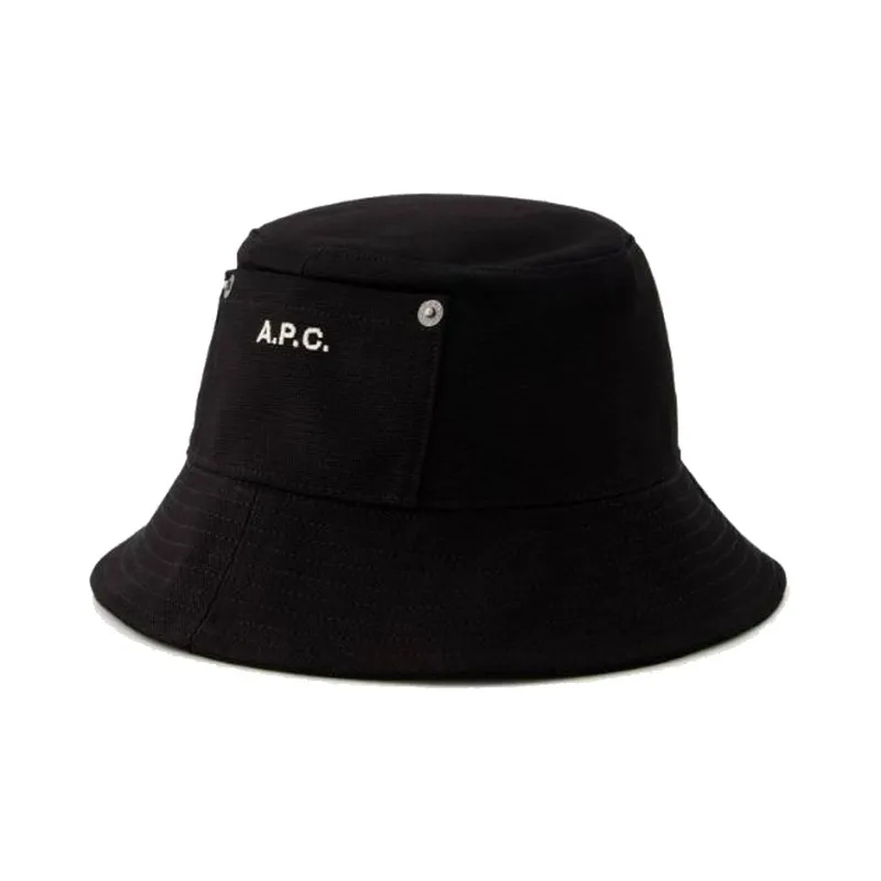 A.P.C Logo-embroidered Cotton Bucket Hat-0