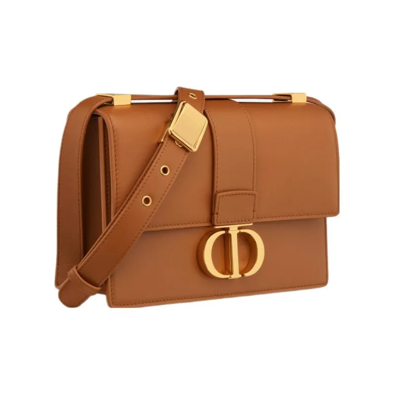 DIOR 30 Montaigne Calfskin Monsta Bag Box Bag Handbag Shoulder Bag Crossbody Bag Small Size Women's Gold-2