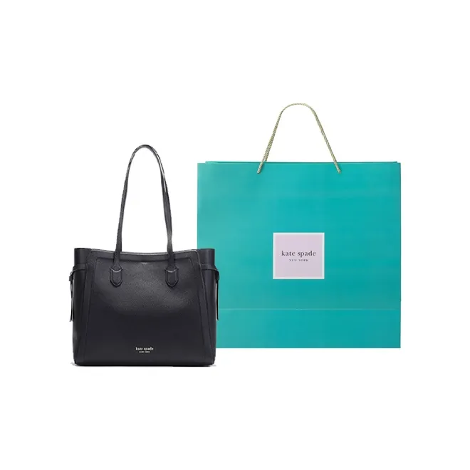 Kate Spade Cow Leather Tote Bag Shopping Bag Shoulder Bags Women's Black-6