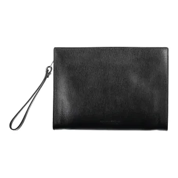 Bottega Veneta Leather Briefcase Clutch Men's Black