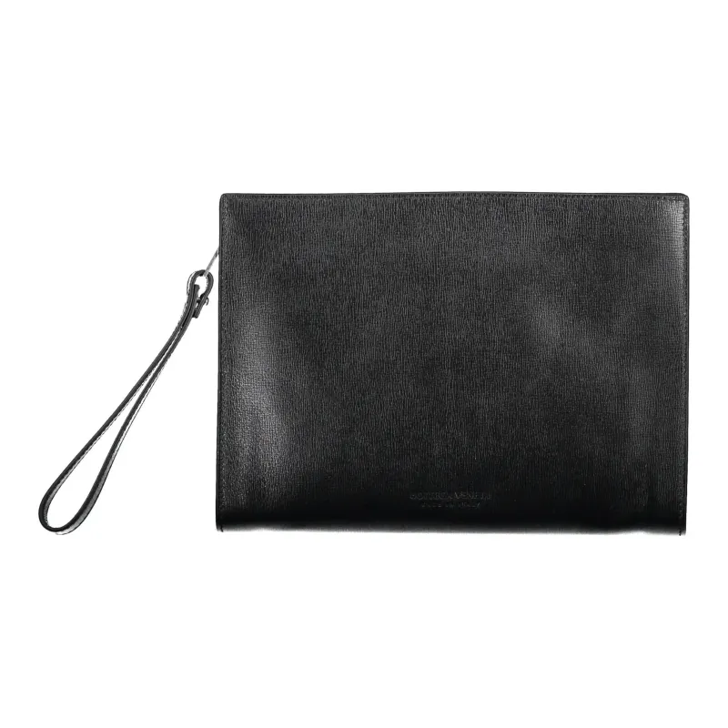 Bottega Veneta Leather Briefcase Clutch Men's Black-0