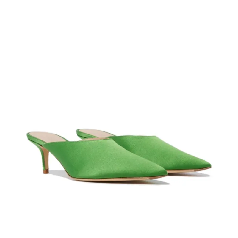SCAROSSO Laura 60mm Satin Mules Women's-1