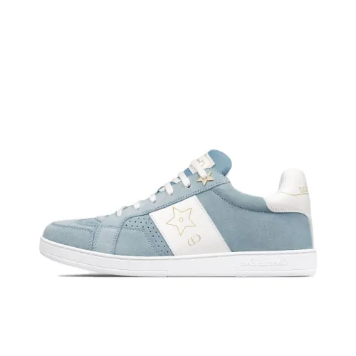 DIOR Star Platform Shoes Low Top Skateboard Shoes Women's Light Blue
