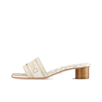 DIOR Dway Odor-Resistant Slide Slippers Women's White Gold