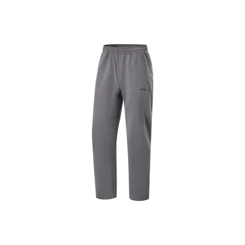 LINING Fitness Series Knitted Sweatpants Men Smoke Ink Gray