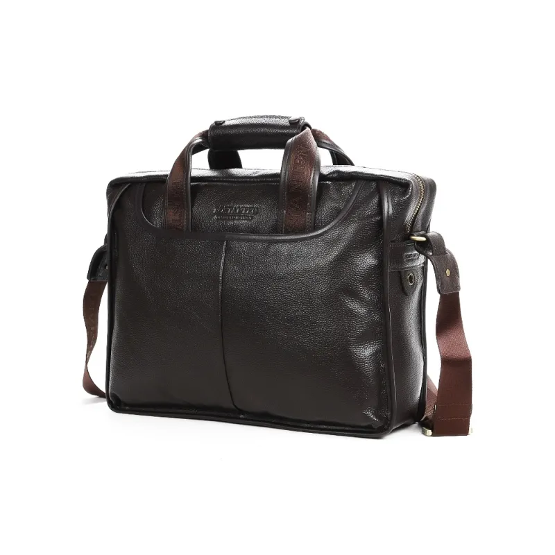BOSTANTEN Cow Leather Synthetic Leather Portable Briefcase Laptop Bag Document Bag Regular Men's-5