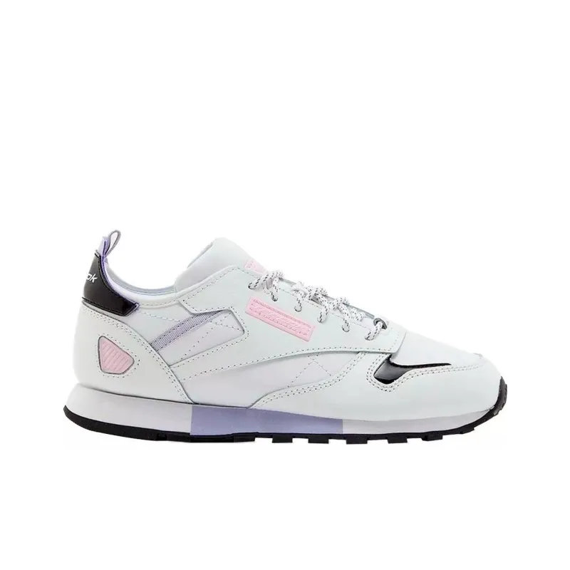 Reebok Tenis Atleticos Cushioned Slip Resistant Abrasion Resistant Low Top Casual Shoes Men's Gray White-1