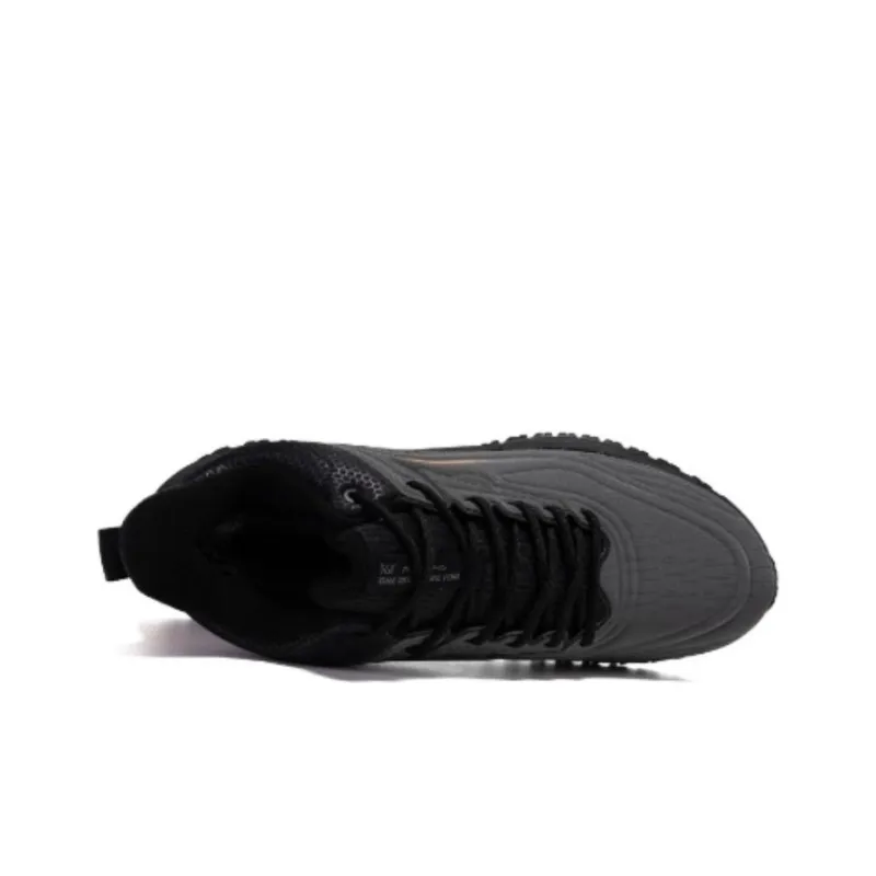 361° Cushioning Wear-Resistant Mid-Top Running Shoes Men's Black Gray-2