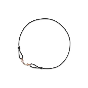 TIFFANY & CO. 18K Rose Gold, Recycled Polyester, Diamond Bracelets Women's Black