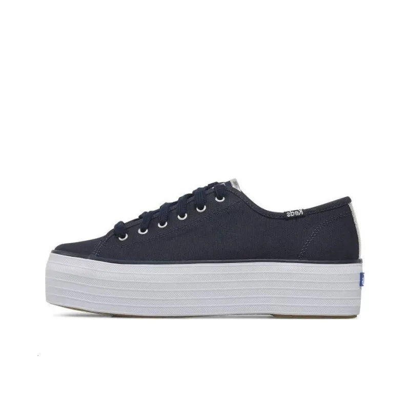 Keds Triple UP Cushioned Wear-Resistant Slip-Resistant Low-Top Skateboard Shoes Women's Blue White-0