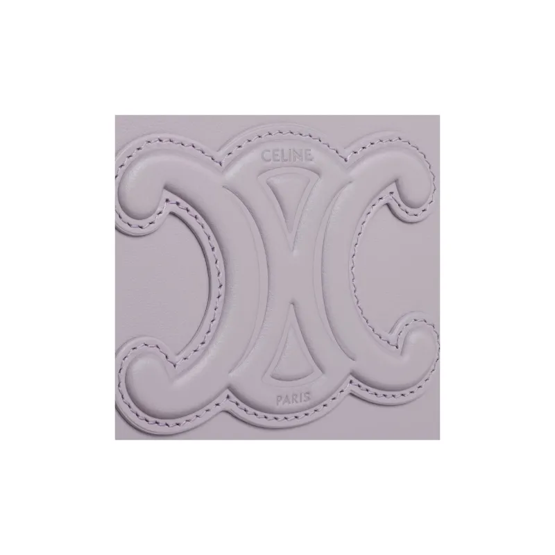 CELINE Smooth Cow Leather Crescent Bag Shoulder Bag Crossbody Bag Handbag Mini Women's Light Lilac-3