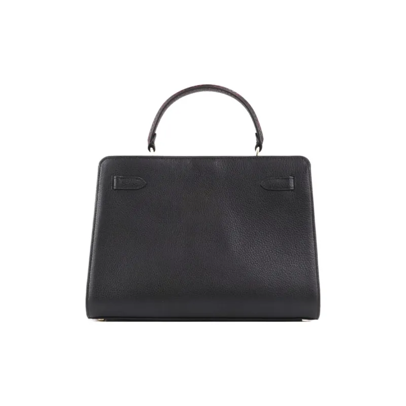 COACH LaneCarryall Leather One Shoulder Handbag, Crossbody Bag Tubas Women's Black-3