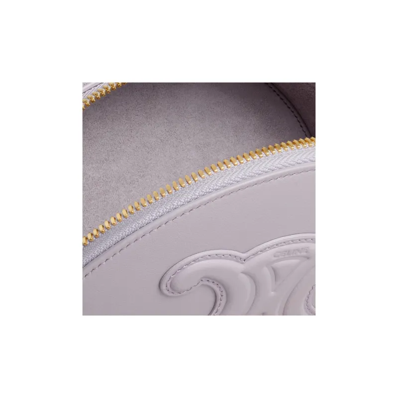 CELINE Smooth Cow Leather Crescent Bag Shoulder Bag Crossbody Bag Handbag Mini Women's Light Lilac-4