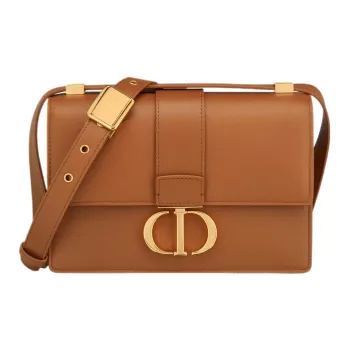 DIOR 30 Montaigne Calfskin Monsta Bag Box Bag Handbag Shoulder Bag Crossbody Bag Small Size Women's Gold