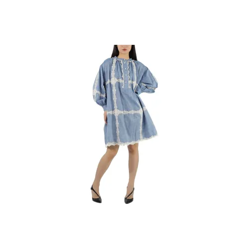 GUCCI Long-Sleeved Dresses Women's Blue