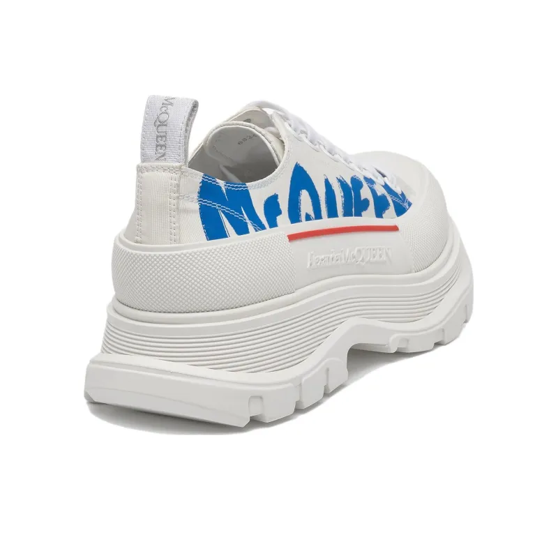 Alexander McQueen Tread Slick Sneakers 'White Blue'-3