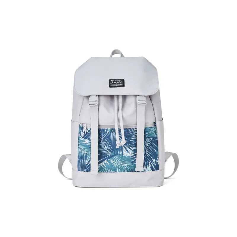 BOSTANTEN Fabric Backpack Unisex Gray/White/Black/Blue-0