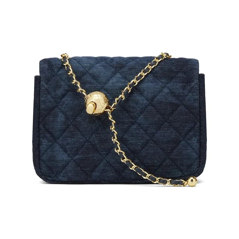 CinvaiKrose Shoulder Bags Dark Blue Shopping Bag Included-3