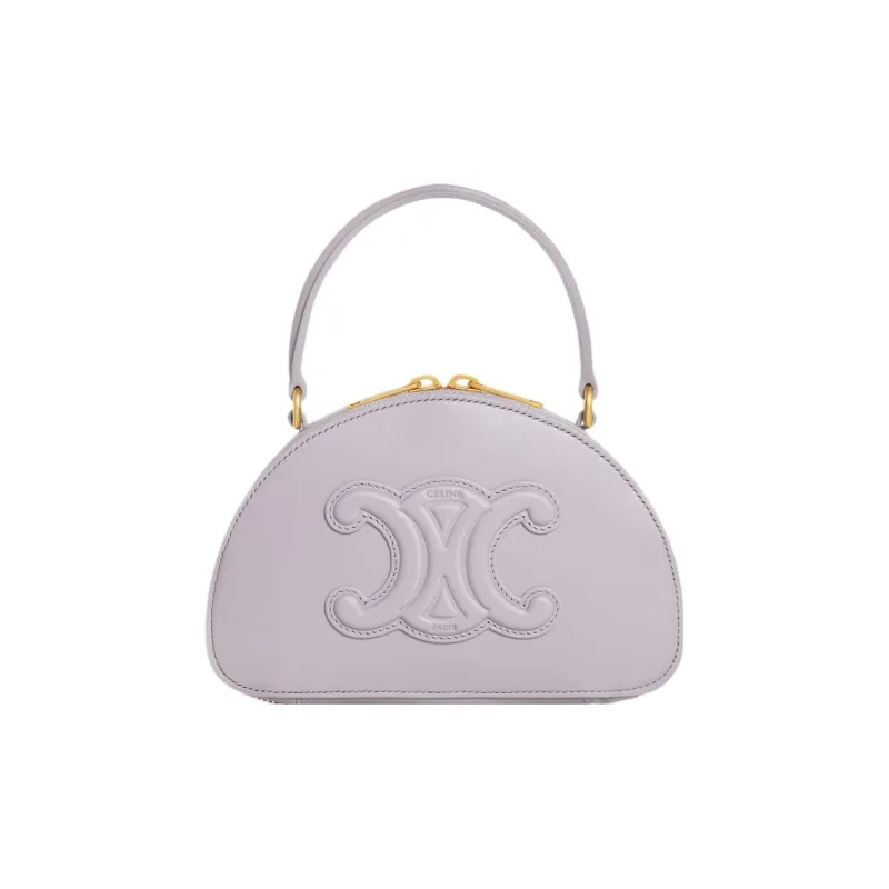 CELINE Smooth Cow Leather Crescent Bag Shoulder Bag Crossbody Bag Handbag Mini Women's Light Lilac-0