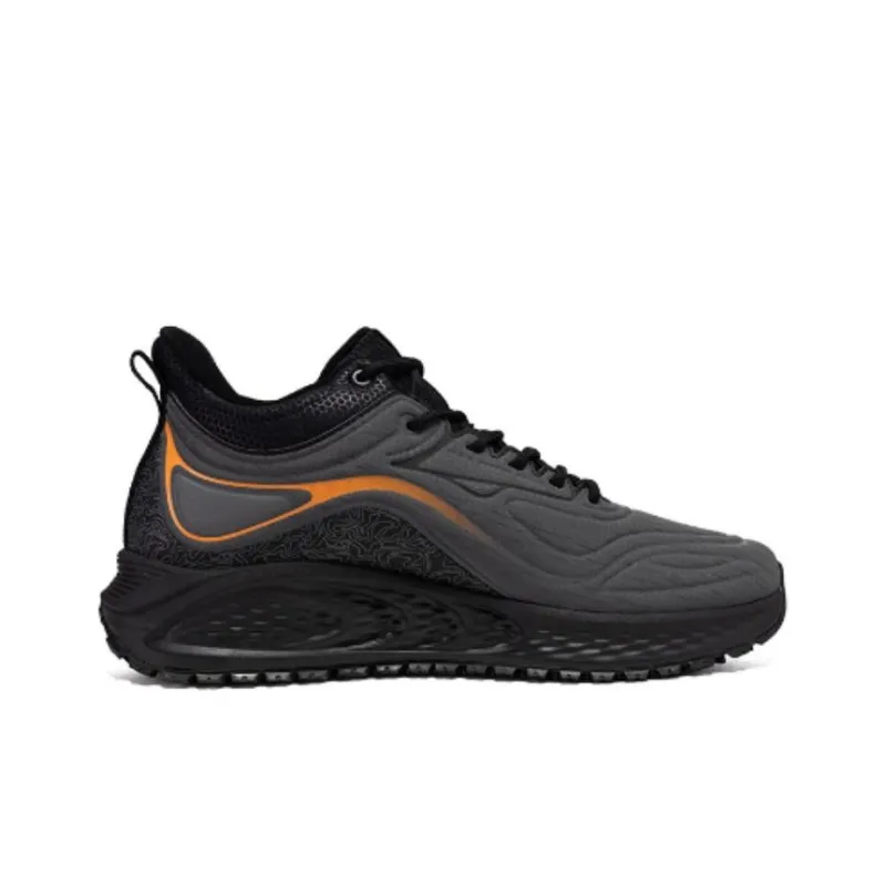 361° Cushioning Wear-Resistant Mid-Top Running Shoes Men's Black Gray-1