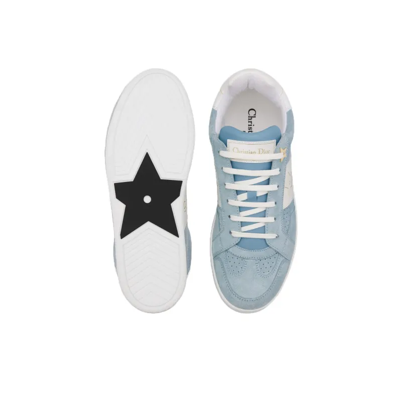 DIOR Star Platform Shoes Low Top Skateboard Shoes Women's Light Blue-4