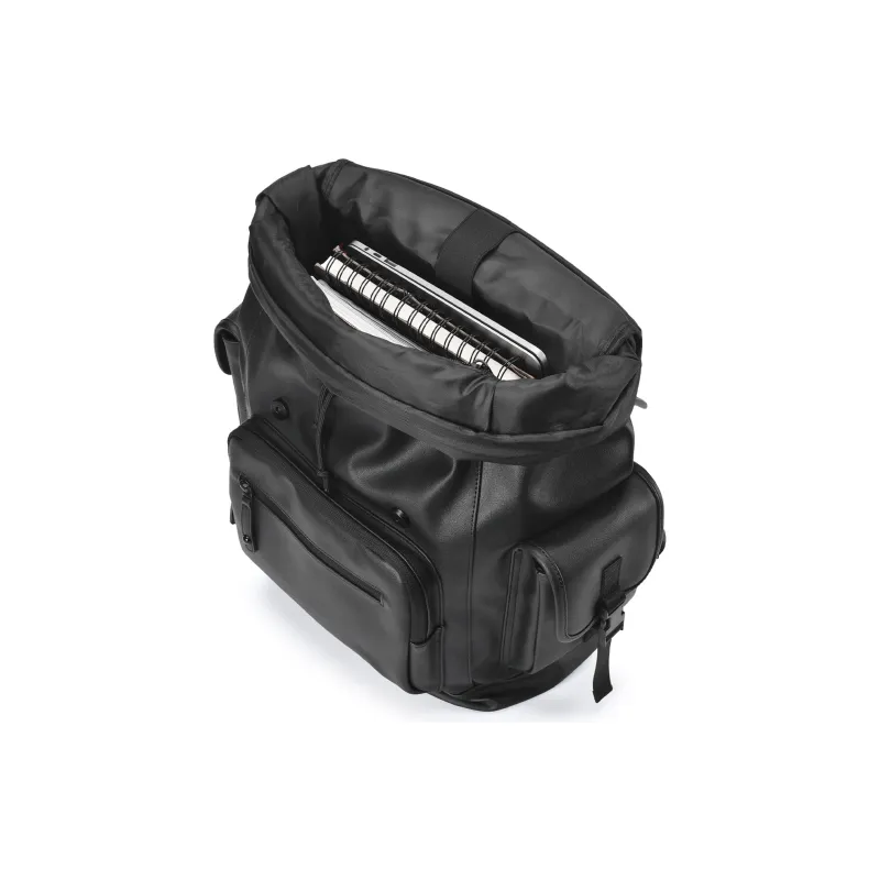 ONRF PVC Backpacks Laptop Bags Backpack Large Size Unisex Cool Black-2