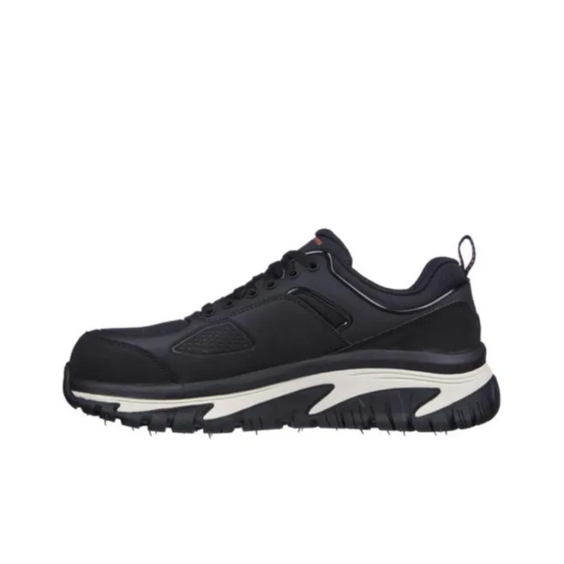 Skechers Arch Fit Cushioning Low Top Running Shoes Men's Black White-0