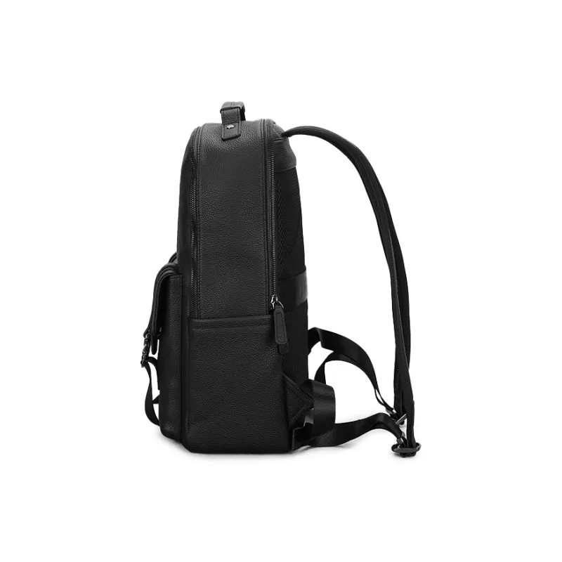 PIERRE CARDIN Top Grain Cow Leather Laptop Bag Backpack Tubas Men's Black-5