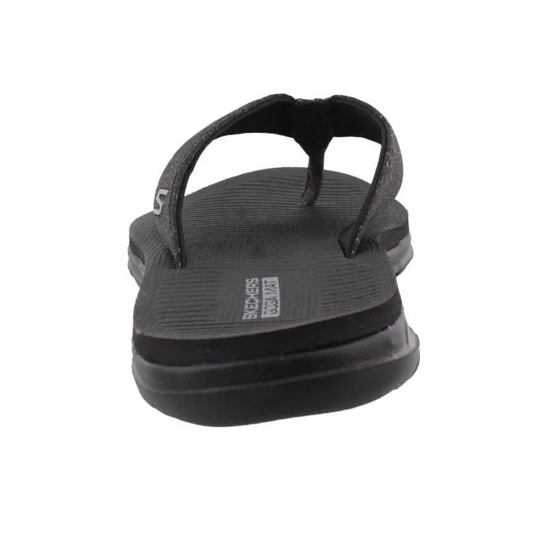 Skechers On The GO Fle Rubber Sole Flip Flops Women's Black-3