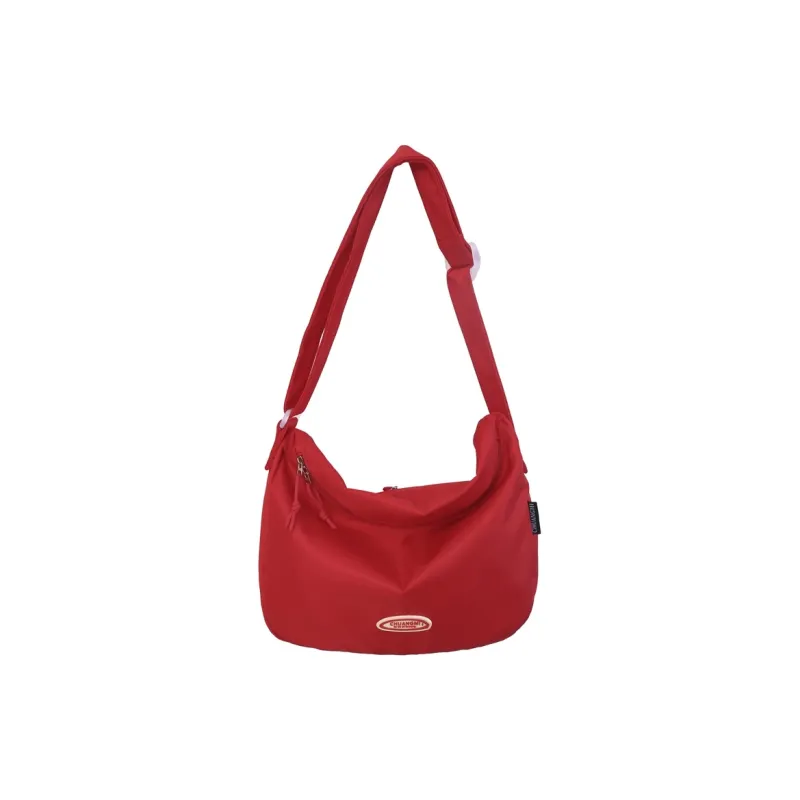 Deli Bear Nylon Crossbody Bag Large Size Unisex Black & Green/Pure Black/Red/Ecru-4