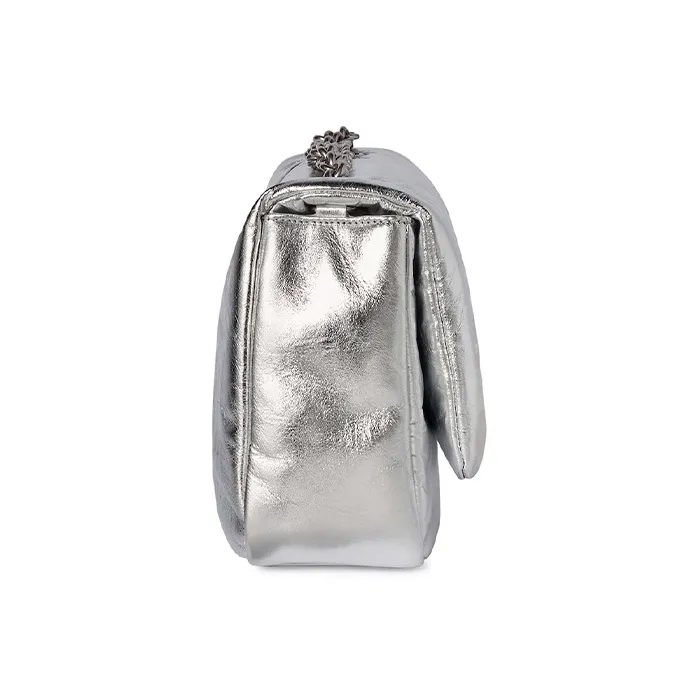 OFF WHITE Calfskin Shoulder Bag, Crossbody Bag, Handbag Women's Silver-2
