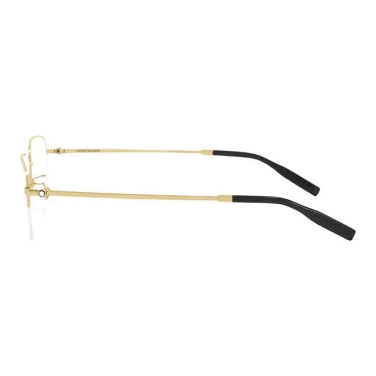 MONTBLANC Titanium Alloy Rectangular Eyeglass Frames Men's Gold-2