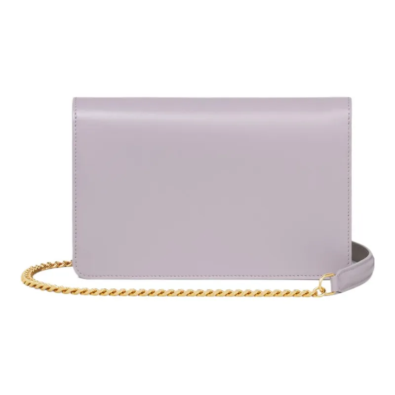 CELINE Cow Leather Shoulder Bag, Crossbody Bag, Wallet Mini Women's Light Lilac-2