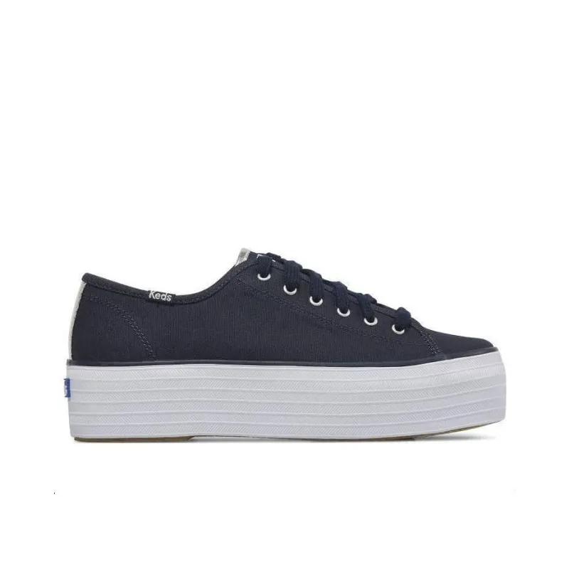 Keds Triple UP Cushioned Wear-Resistant Slip-Resistant Low-Top Skateboard Shoes Women's Blue White-1