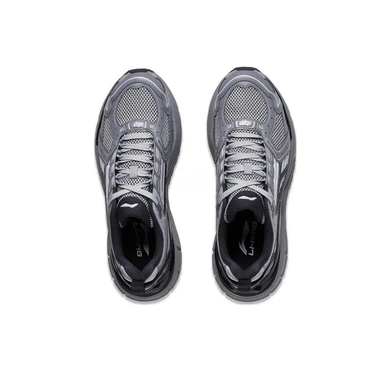 LiNing Comet 5 Cushioning Wear-Resistant Low-Top Casual Shoes Men's Gray Black-3