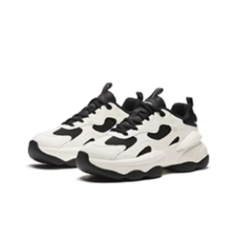 Anta Durable Breathable Low Top Casual Shoes Women's Black White-2