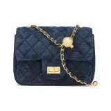 Simvay Clos Shoulder Bags Dark Blue Shopping Bag Included