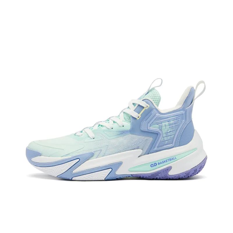 QIAODAN Broken Shadow 5 Basketball Shoes Men Low Top Stardust Purple-0