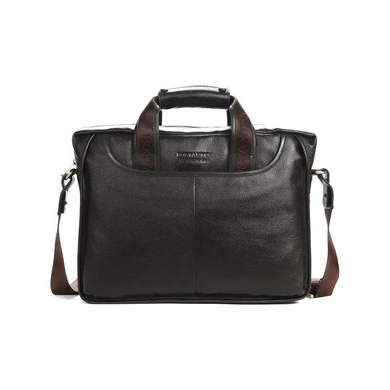 BOSTANTEN Cow Leather Synthetic Leather Portable Briefcase Laptop Bag Document Bag Regular Men's-6