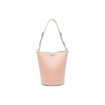 Furla Calfskin Bucket Bag Handbag Shoulder Bag Women's Pink
