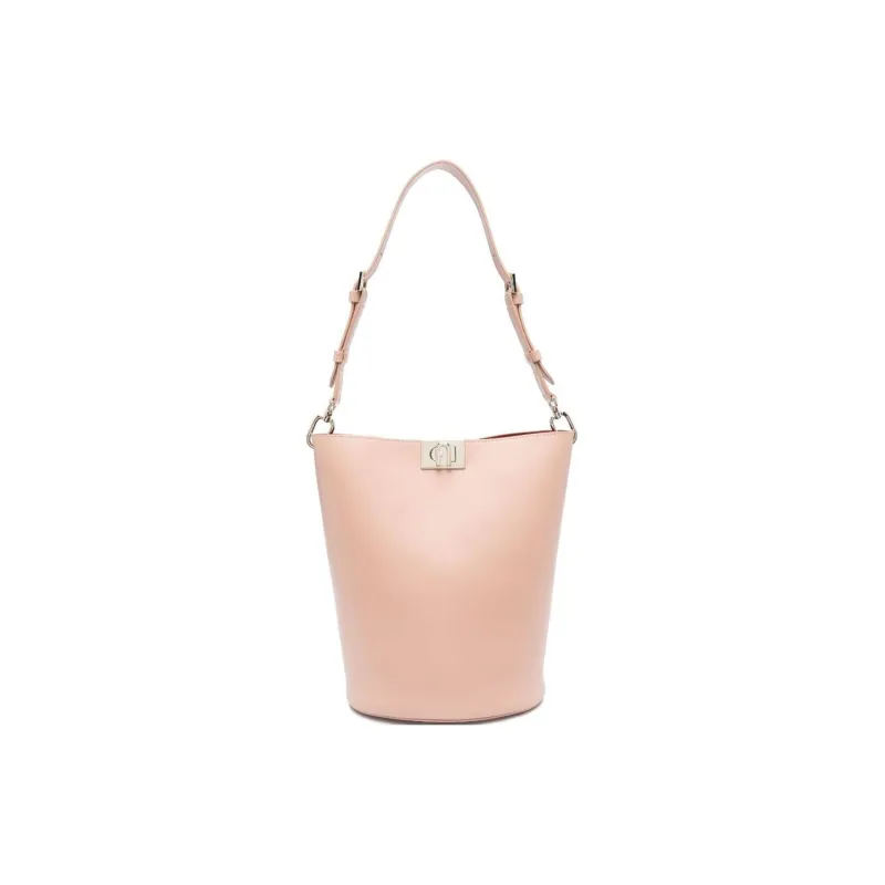 Furla Calfskin Bucket Bag Handbag Shoulder Bag Women's Pink-0