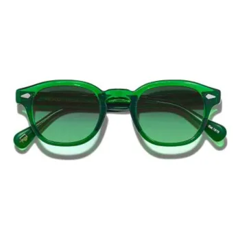 MOSCOT Plate Frame Round Sunglasses Men's Green