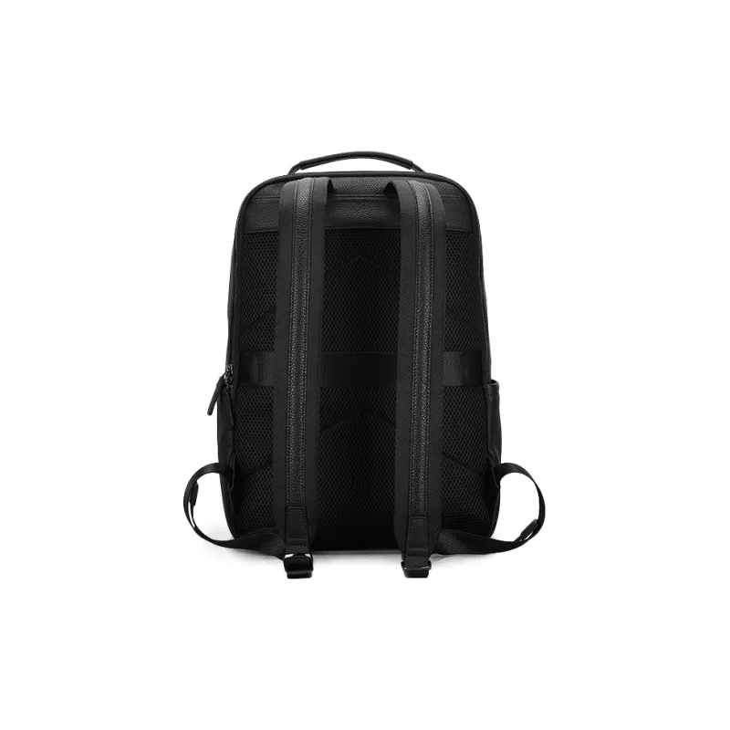 PIERRE CARDIN Top Grain Cow Leather Laptop Bag Backpack Tubas Men's Black-6