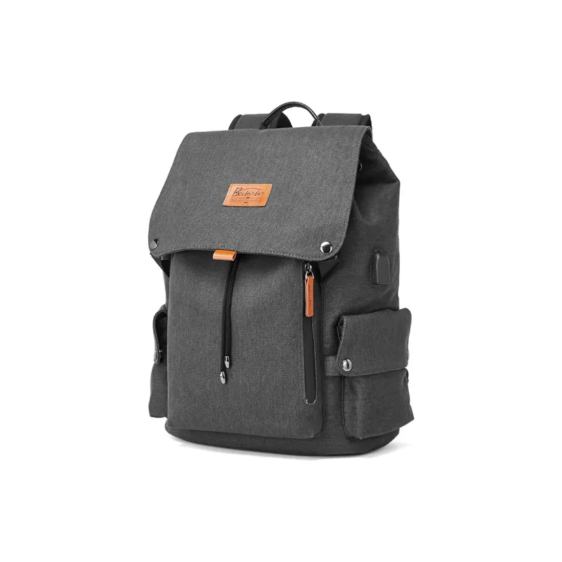 BOSTANTEN Fabric Travel Laptop Backpack Tubas Men's Gray-1