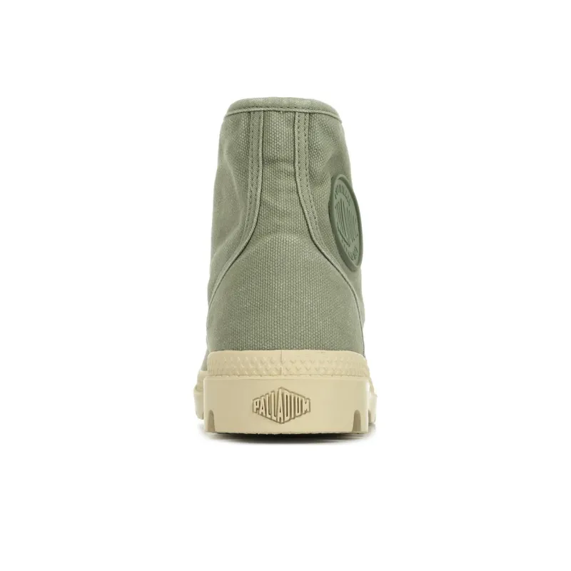 Palladium Pampa Wear-Resistant Coverage High-Top Canvas Shoes Unisex Green-4