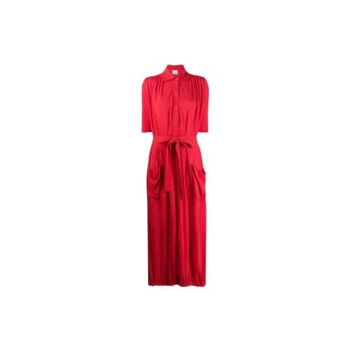 Burberry Short-Sleeved Dresses Women's Red